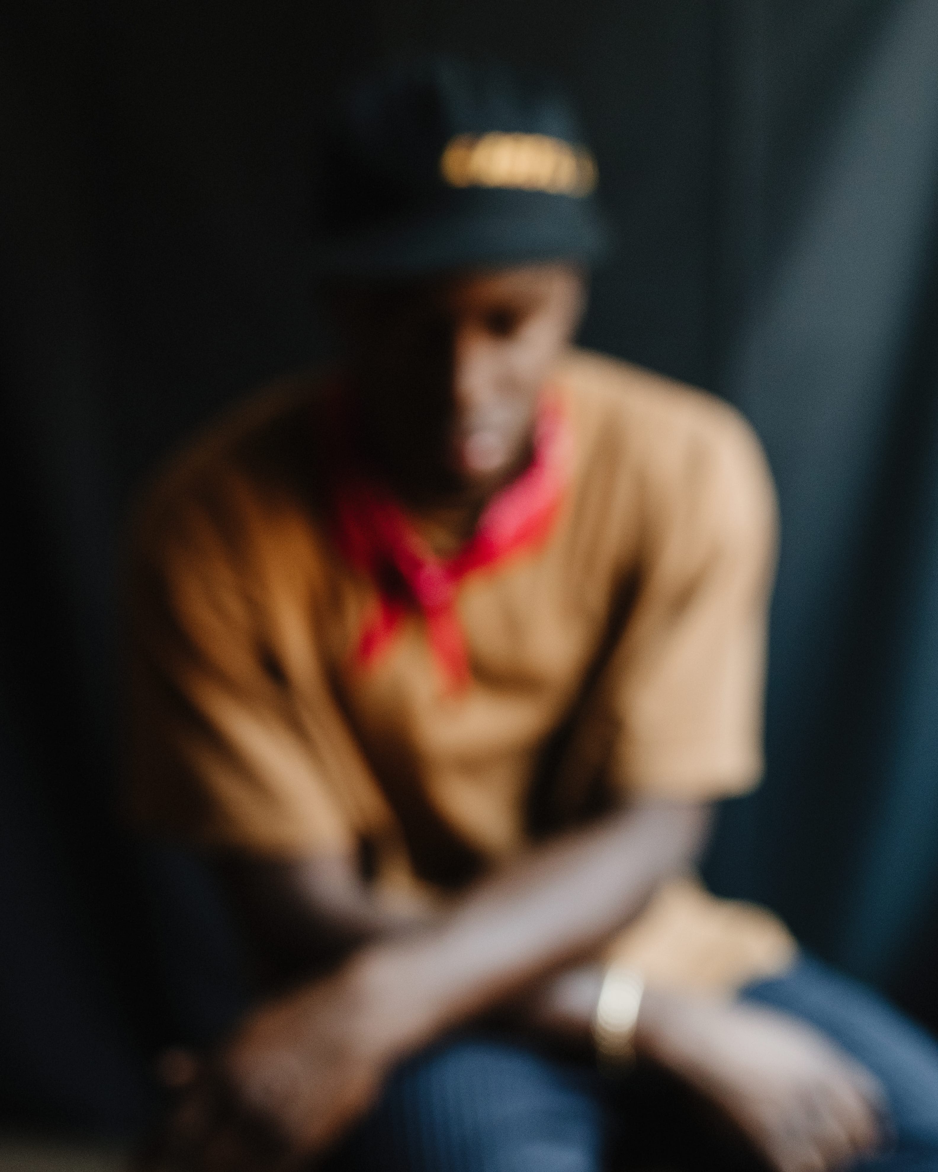 Man out of focus