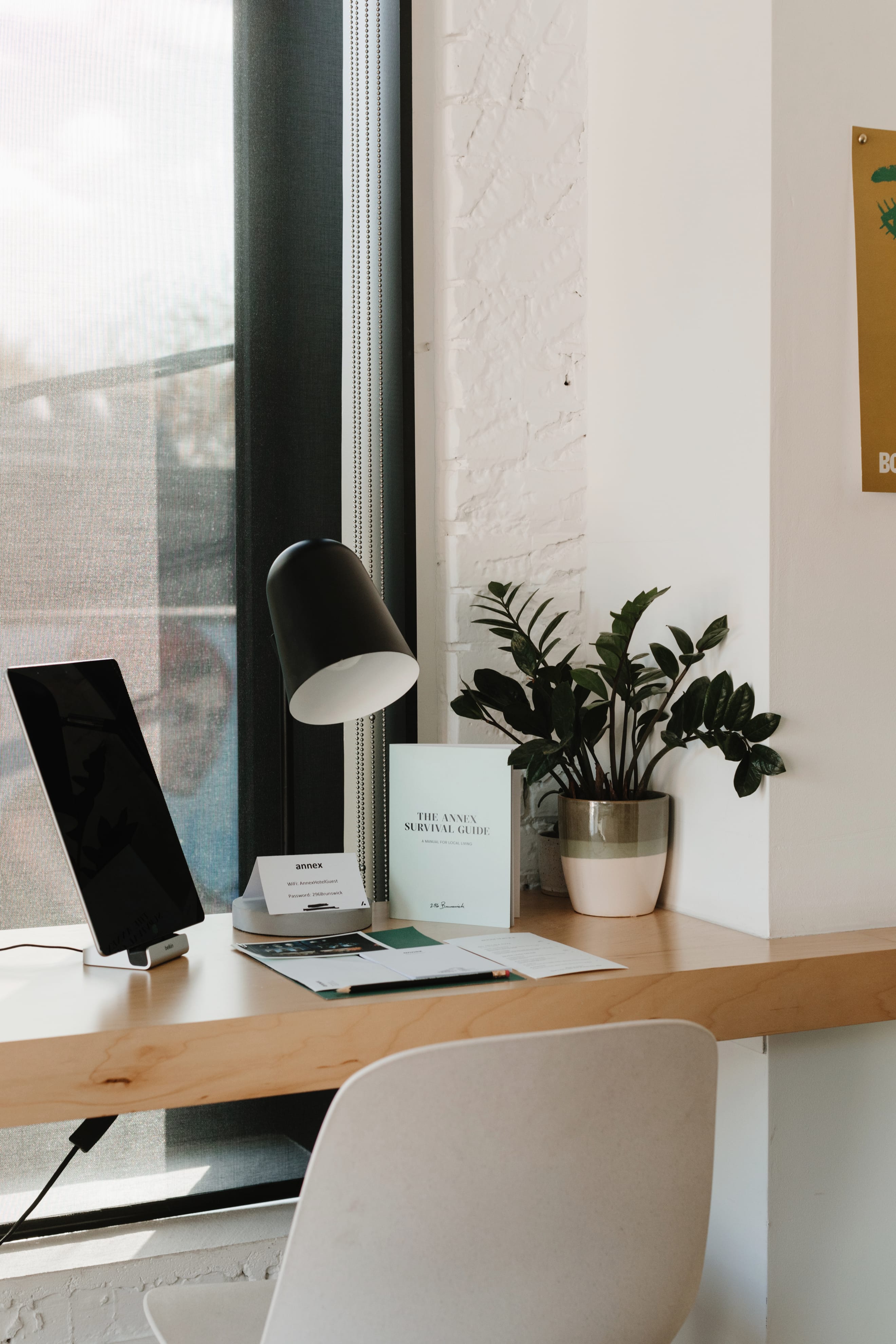 Desk with iPad